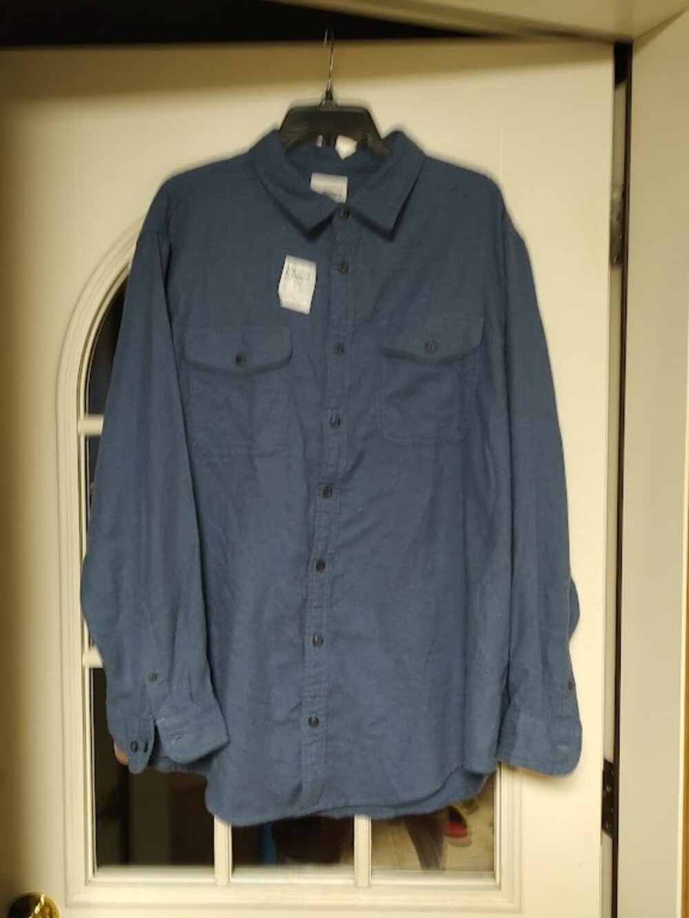 New Sonoma Blue Long Sleeve Super Soft Flannel Shirt Men's 1XB